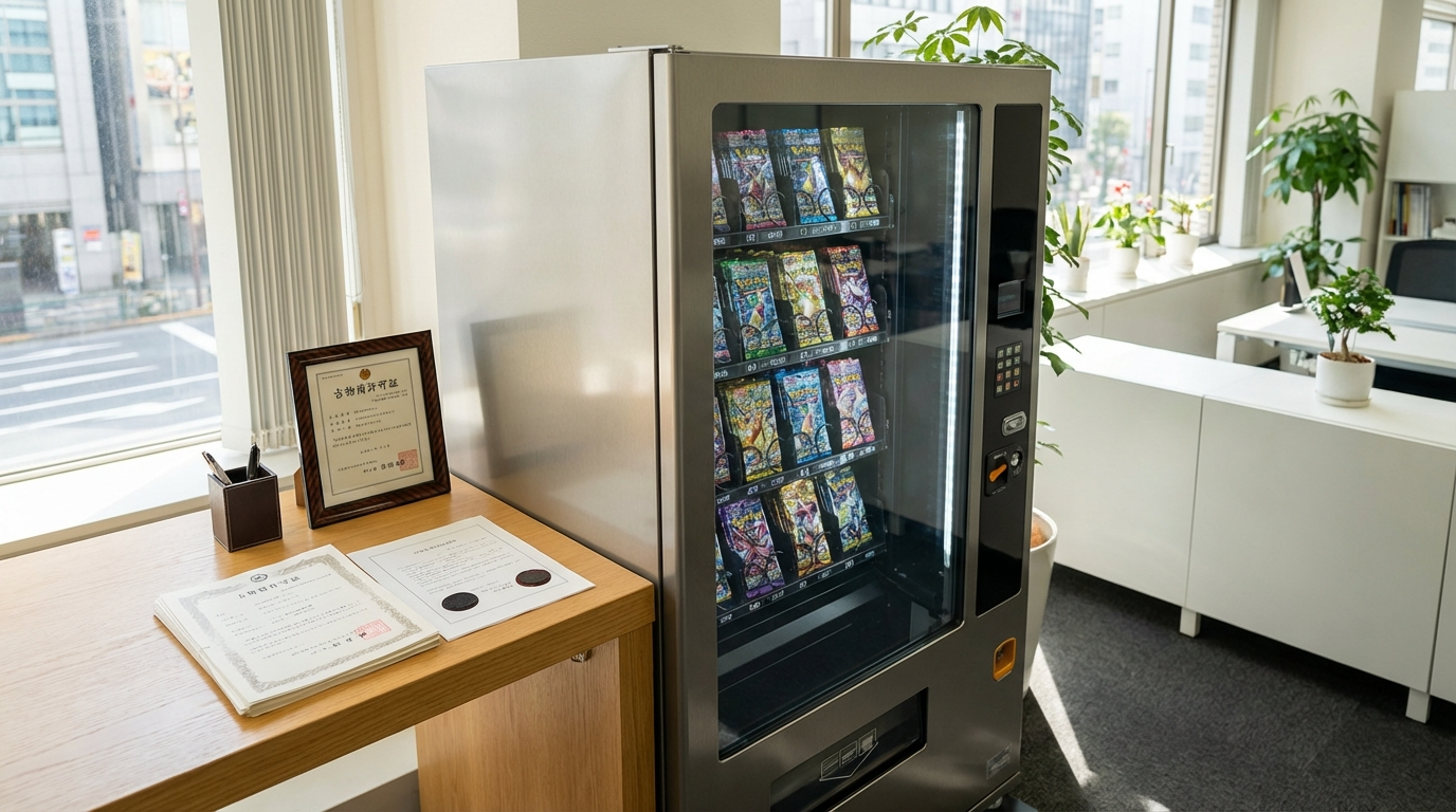 オリパ自販機で販売したい人必見！古物商許可が必要・不要なケースを徹底解説