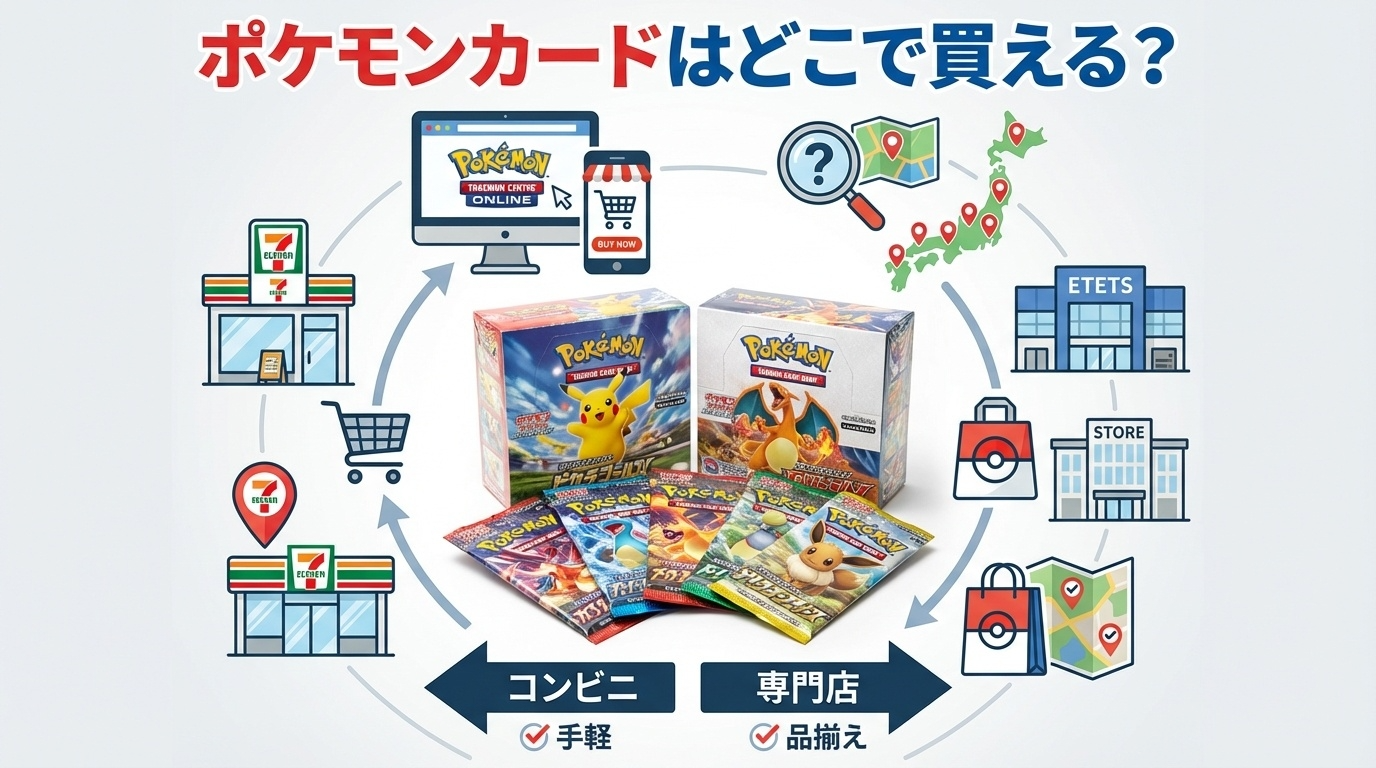 ポケモンカードはどこで買える？7つの購入ルートと穴場を完全網羅【2026年最新】
