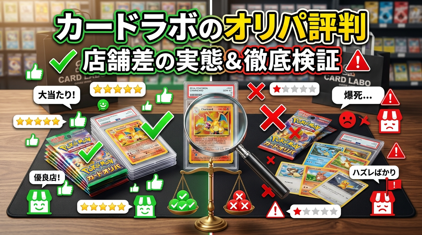 カードラボのオリパ評判は？良い口コミ・悪い口コミと店舗差の実態｜失敗しない選び方