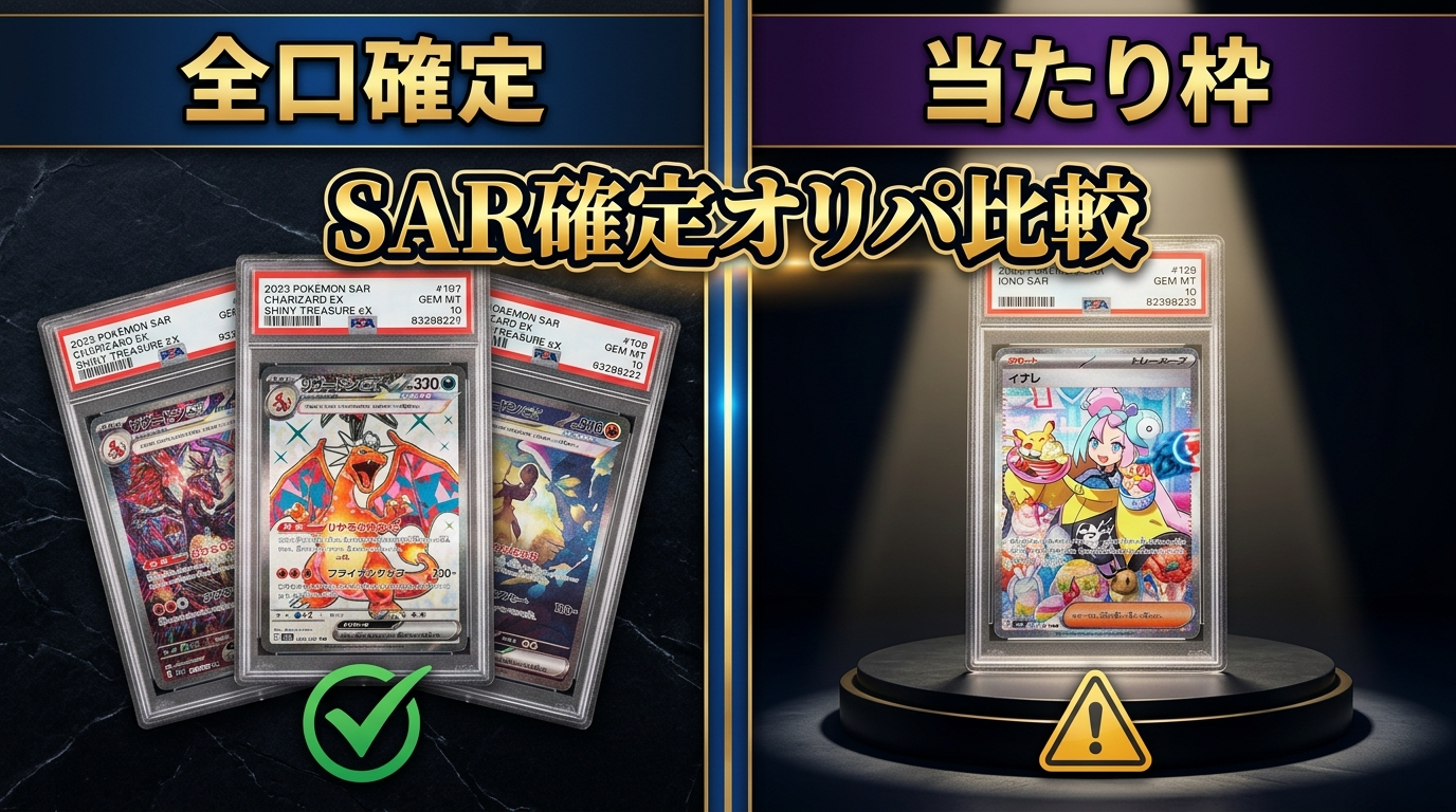 SAR確定オリパおすすめ比較｜「全口確定」と「当たり枠」の違いと失敗しない選び方【2026年版】