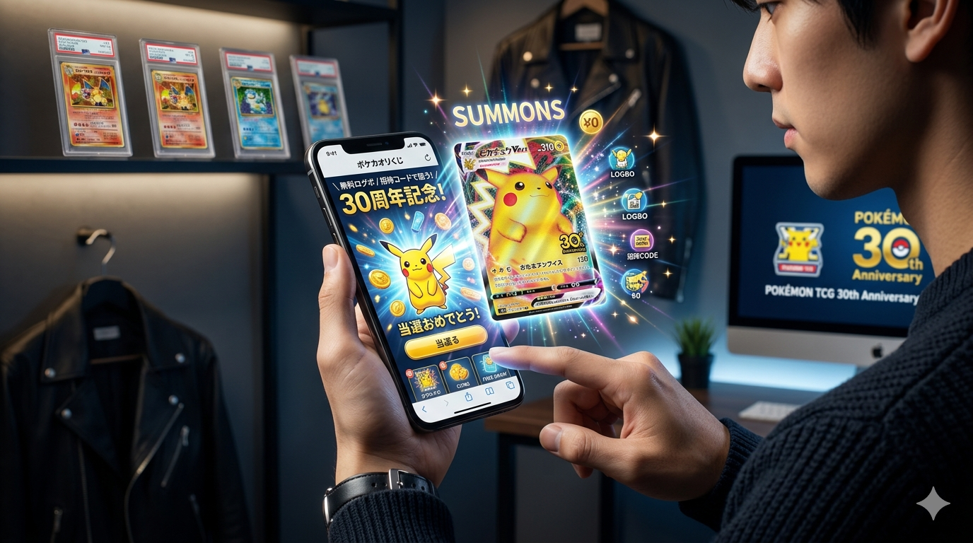 オリくじはポケカ30周年におすすめ？無料・ログボ・招待コードで高額カードを狙う方法
