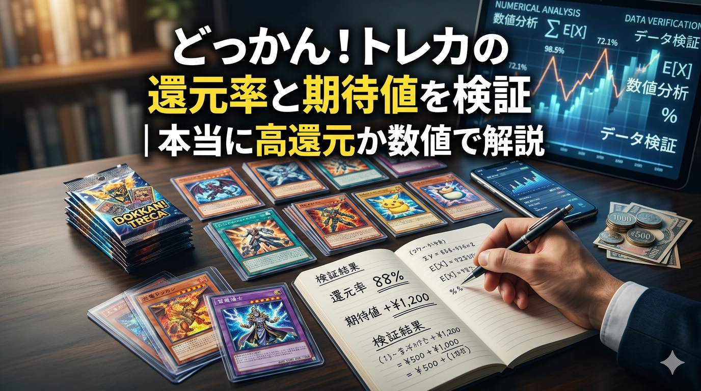 どっかん!トレカの還元率と期待値を検証|本当に高還元か数値で解説