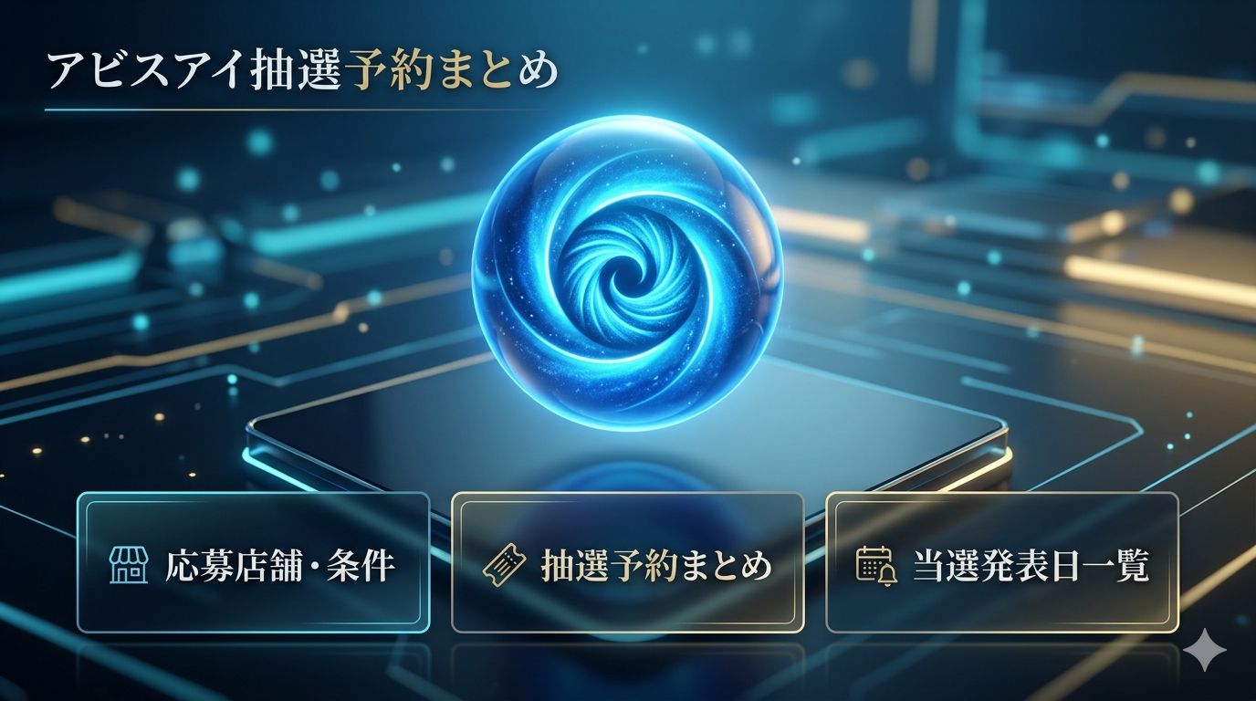 アビスアイ抽選予約まとめ｜応募できる店舗・条件・当選発表日一覧【2026年5月版】