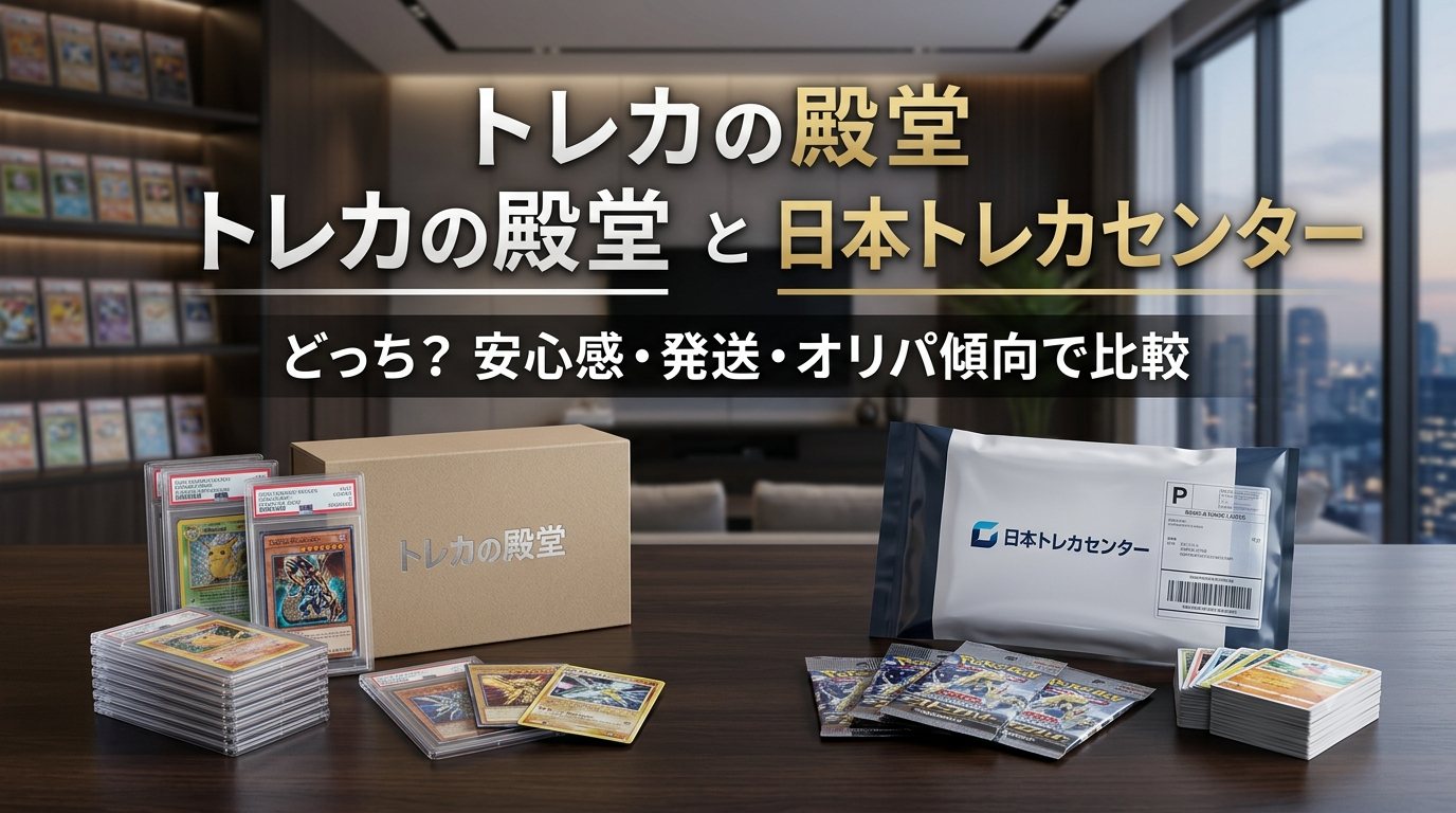トレカの殿堂と日本トレカセンターはどっち?安心感・発送・オリパ傾向で比較