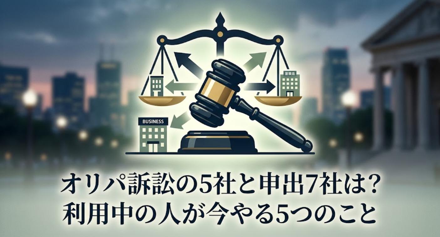 オリパ訴訟の5社と申出7社は？利用中の人が今やる5つのこと